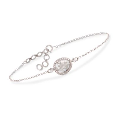 .72 ct. t.w. Diamond Slice Halo Bracelet in 14kt White Gold. 7" &mdash; Alt Image 1