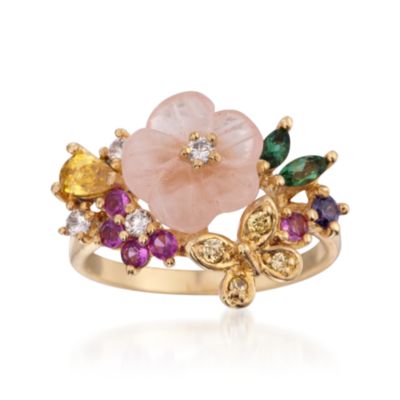 .45 ct. t.w. Multicolored CZ and Multi-Gemstone Ring in 14kt Over Sterling &mdash; Alt Image 1