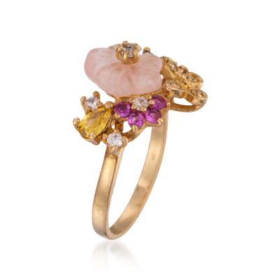 .45 ct. t.w. Multicolored CZ and Multi-Gemstone Ring in 14kt Over Sterling &mdash; Alt Image 3