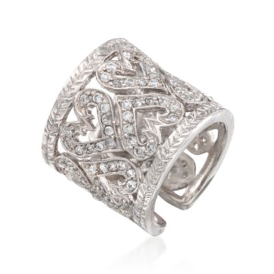 2.40 ct. t.w. CZ Cuff Ring in Sterling Silver &mdash; Alt Image 3