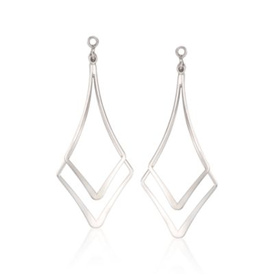 Double Drop Earring Jackets in Sterling Silver &mdash; Alt Image 1