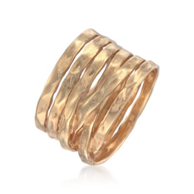Italian 24kt Over Sterling Multi-Band Ring &mdash; Alt Image 3