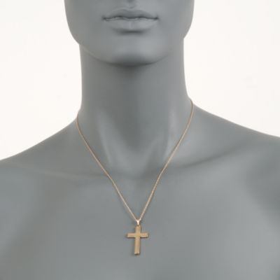 14kt Yellow Gold Cross Pendant Necklace. 18" &mdash; Alt Image 2