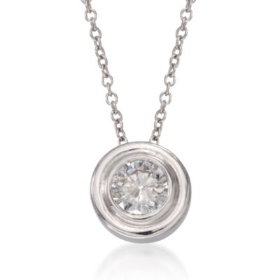 .50 Carat Diamond Solitaire Necklace in Platinum. 18" &mdash; Alt Image 1