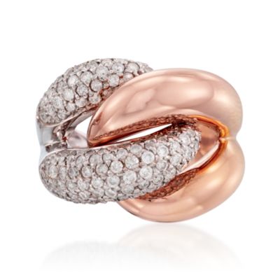 3.00 ct. t.w. Diamond Knot Ring in 14kt Two-Tone Gold &mdash; Alt Image 1