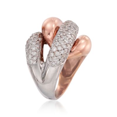 3.00 ct. t.w. Diamond Knot Ring in 14kt Two-Tone Gold &mdash; Alt Image 3