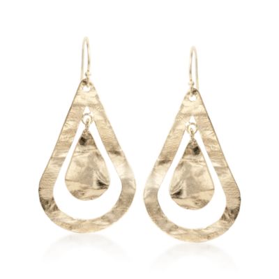 24kt Over Sterling Double Teardrop Earrings &mdash; Alt Image 1