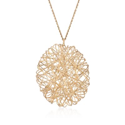 14kt Yellow Gold Intertwined Wire Pendant Necklace &mdash; Alt Image 1