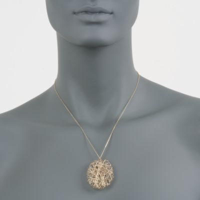 14kt Yellow Gold Intertwined Wire Pendant Necklace &mdash; Alt Image 3
