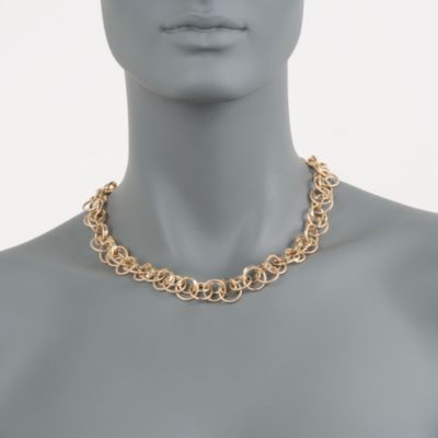 14kt Gold Over Sterling Double Circle-Link Necklace &mdash; Alt Image 2