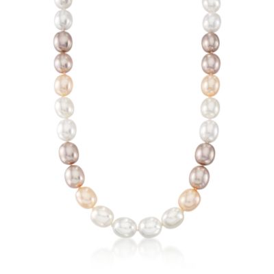 Multicolored Endless Shell Bead Necklace. 32" &mdash; Alt Image 1