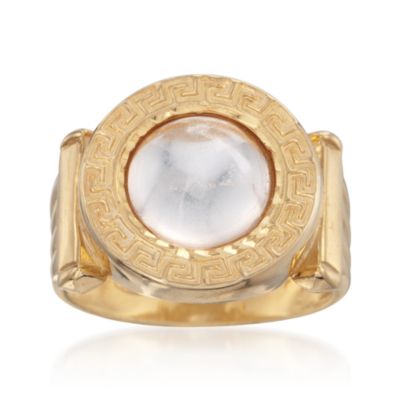 Italian Rock Crystal Ring in 24kt Over Sterling &mdash; Alt Image 1