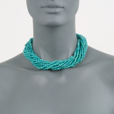 Multi-Strand Turquoise Necklace in 18kt Over Sterling. 18" &mdash; Alt Image 2