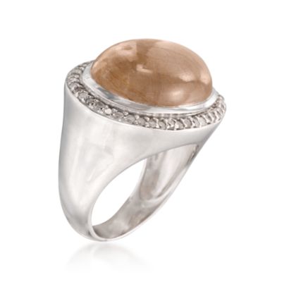 Rutilated Quartz and .44 ct. t.w. Diamond Ring in Sterling Silver &mdash; Alt Image 3