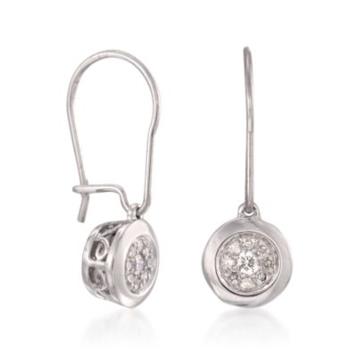 .25 ct. t.w. Diamond Drop Earrings in Sterling Silver &mdash; Alt Image 3