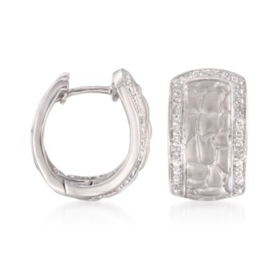 .10 ct. t.w. Diamond Hoop Earrings in Sterling Silver &mdash; Alt Image 1