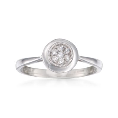 .10 ct. t.w. Diamond Flower Ring in Sterling Silver &mdash; Alt Image 1