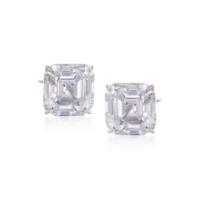 10.00 ct. t.w. CZ Stud Earrings in Sterling Silver &mdash; Alt Image 1