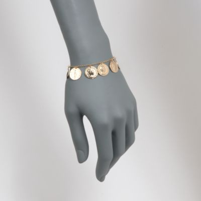 Replica Coin Bracelet in 14kt Over Sterling. 7.75" &mdash; Alt Image 2