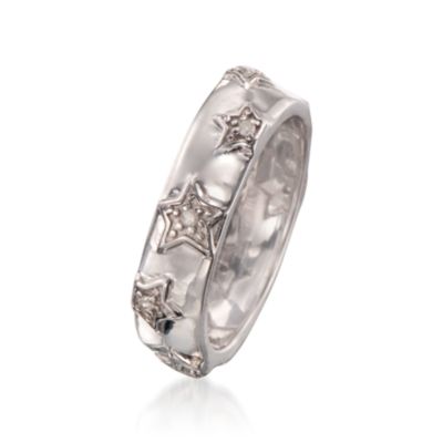 .10 ct. t.w. Diamond Star Eternity Band in Sterling Silver &mdash; Alt Image 3
