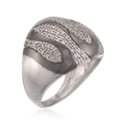 .33 ct. t.w. Diamond Swirl Ring in Sterling Silver &mdash; Alt Image 3