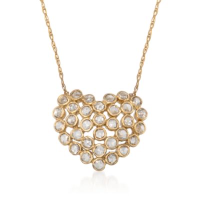 .43 ct. t.w. Diamond Heart Pendant Necklace in 18kt Yellow Gold &mdash; Alt Image 1