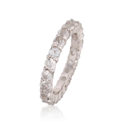 2.70 ct. t.w. White Topaz Eternity Band Ring in Sterling Silver &mdash; Alt Image 3
