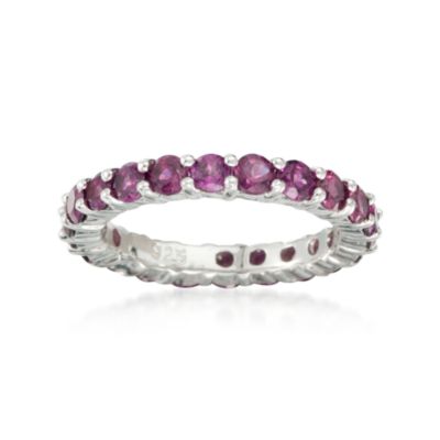 3.00 ct. t.w. Pink Rhodolite Eternity Band Ring in Sterling Silver &mdash; Alt Image 1