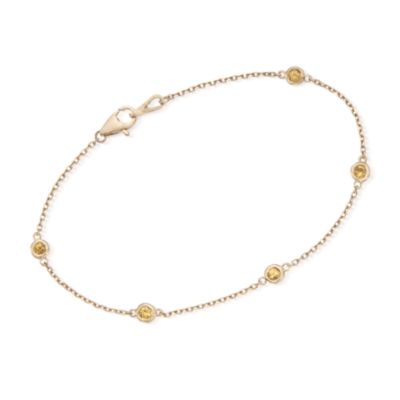 .45 ct. t.w. Yellow Sapphire Station Bracelet in 14kt Yellow Gold &mdash; Alt Image 1