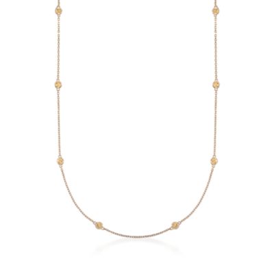 .90 ct. t.w. Yellow Sapphire Necklace in 14kt Yellow Gold &mdash; Alt Image 1
