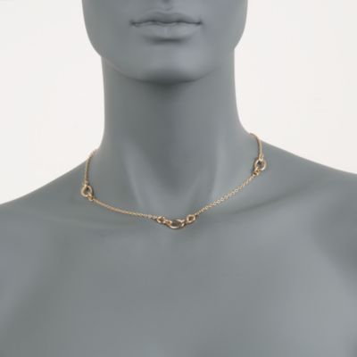 Italian 14kt Yellow Gold Station-Link Necklace &mdash; Alt Image 2