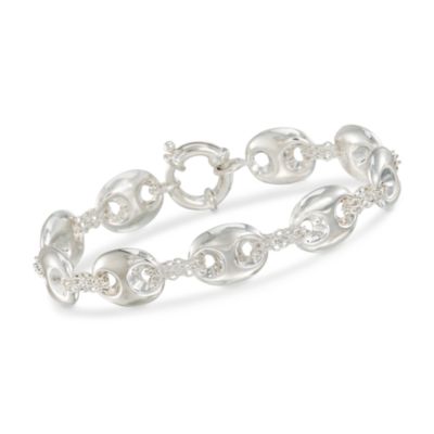 Sterling Silver Mariner-Link Bracelet. 7.5" &mdash; Alt Image 1