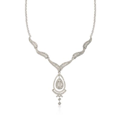 1.26 ct. t.w. Diamond Centerpiece Necklace in 14kt White Gold &mdash; Alt Image 1