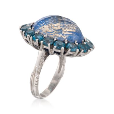 Lapis Doublet Ring in Sterling Silver &mdash; Alt Image 3