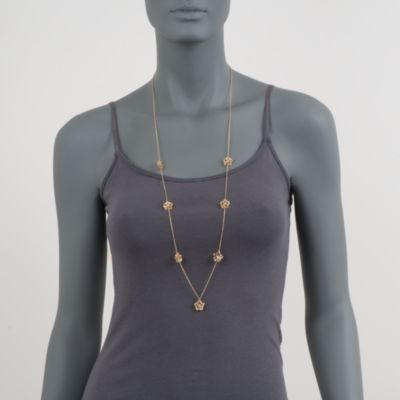 Roberto Coin .14 ct. t.w. Diamond Nouveau Station Necklace in 18kt Yellow Gold. 35" &mdash; Alt Image 2