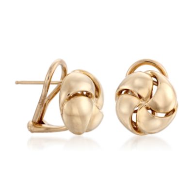 Roberto Coin 18kt Yellow Gold Love Knot Earrings &mdash; Alt Image 3