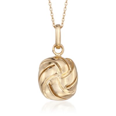 Roberto Coin 18kt Yellow Gold Love Knot Pendant Necklace. 18" &mdash; Alt Image 1