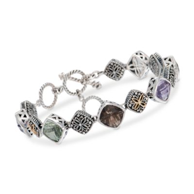17.90 ct. t.w. Multi-Gemstone Bracelet in Sterling Silver. 8" &mdash; Alt Image 1