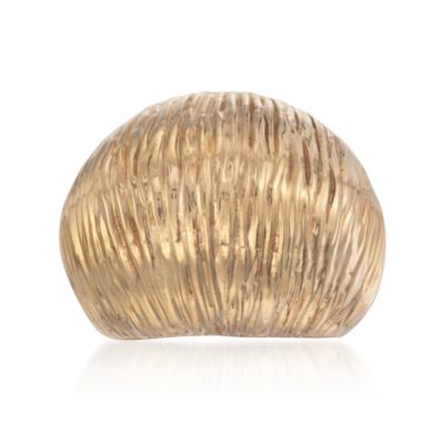 Italian Pleated Dome Ring in 14kt Yellow Gold &mdash; Alt Image 1