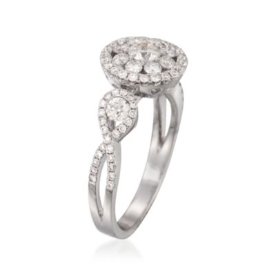 Roberto Coin 1.08 ct. t.w. Diamond Ring in 18kt White Gold. Size 6.5 &mdash; Alt Image 3