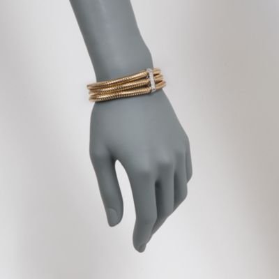 Roberto Coin "Primavera" 1.05 ct. t.w. Diamond Bangle Bracelet in 18kt Two-Tone Gold. 7" &mdash; Alt Image 2