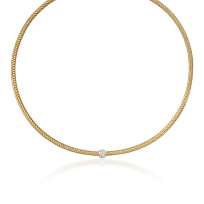 Roberto Coin "Primavera" 18kt Two-Tone Gold Mesh Necklace. 18" &mdash; Alt Image 1