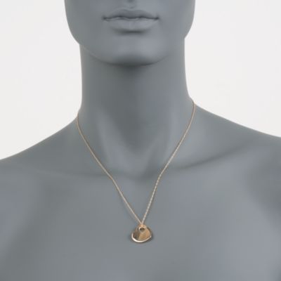 Heart Necklace in 14kt Yellow Gold. 18" &mdash; Alt Image 2