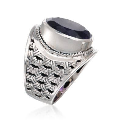 8.50 Carat Amethyst Ring in Sterling Silver &mdash; Alt Image 3