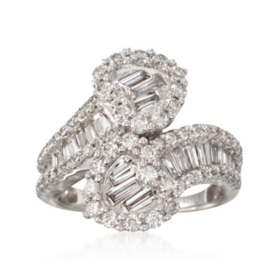 1.95 ct. t.w. Diamond Double Heart Ring in 18kt White Gold &mdash; Alt Image 1