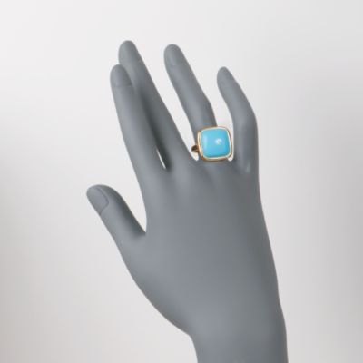Turquoise Ring in 18kt Over Sterling &mdash; Alt Image 2