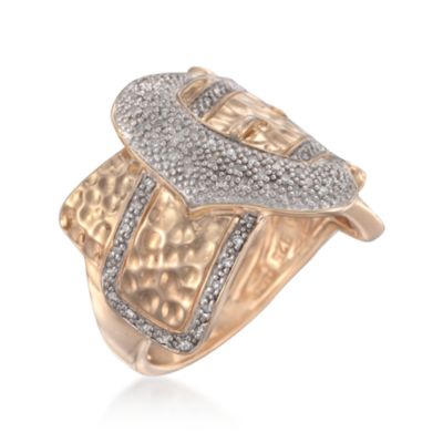 .25 ct. t.w. Diamond Buckle Ring in 18kt Over Sterling &mdash; Alt Image 3