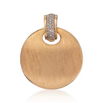 .10 ct. t.w. Diamond Disc Pendant in 18kt Over Sterling &mdash; Alt Image 1