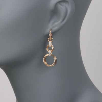 .15 ct. t.w. Diamond Circle Earrings in 18kt Over Sterling &mdash; Alt Image 2