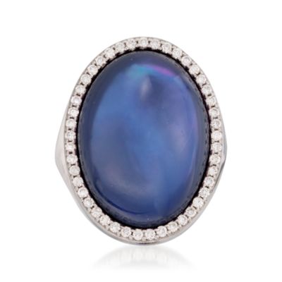 Roberto Coin Triplet Ring With Diamonds in 18kt White Gold. Size 6.5 &mdash; Alt Image 1